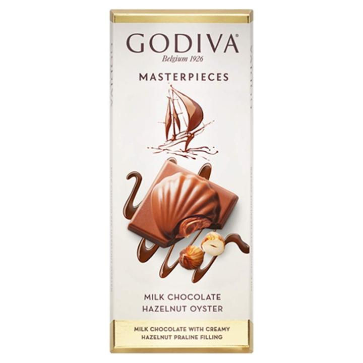 Chocolates| Godiva Masterpieces Hazelnut Oyster | with Belgian Milk Chocolate | Imported from belgiam 83g