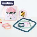 Green forest Needlecraft Embroidery Hoop Smooth Edge Square Embroidery Frame Cross Stitch Craft Hoop. 