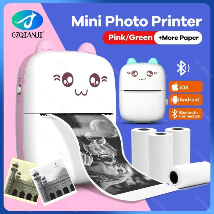 Pocket Inkless Mini Printer - Portable Bluetooth Thermal Printer for Kids- Compatible with iOS & Android