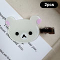 Cartoon Rilakkuma Hairpin Girls Anime Relax Bear Duckbill Clip Women Cute Versatile Bangs Headwear Student Hair Accessories Gift Eshylala. 