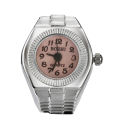 Finger Ring Watch Shape Stretchy Unisex Pointer Round Dial Quartz Watch Ring for Cocktail Party. 