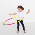 Hula Hoop Ring Exercise and Fitness Collapsible Adjustable for Kids and Adults (1 Piece) wavy design stimulates and provides health benefits NOTE random color will be delivered. 
