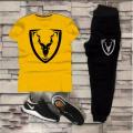 Printed T-shirt And Trouser Summer Track Suit For Men. 