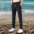 Men'S Fast Dry Stretch Pants Ice Cool Breathable Straight Pants Running Jogger Trousers Drawstring Sweatpants With Pockets. 