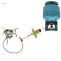 liquid gas Tank Adapter Connector Portable Part Metal accessories connection Head Camping Gas Converter for Heater Picnic Camping Grill Stoves. 