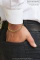 NEW Elegant Mens Plated Gold Chain Hand Chain Bracelets Gold Color Fashion Jewelry Wholesale Wristband Hand Bracelets Gift for girls and boys. 