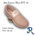 Cream Canvas Shoes For Men RST-18. 