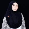 Black Color Soft Stitched Instant Hijab Scarf Stoles For Daily Wear Women. 
