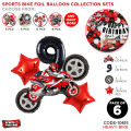 Motor Racing Bikes Foil Balloon Set With 32 Inch Number Collections, Birthday Party Supplies Decor Car Dirt Bike, Hot Wheel, Heavy Moto Vehicle, Motor Cycle Foils Balloons Theme Parties Sports For Boys & Kids : PTtFib1G. 