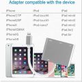 Lightning to HDMI VGA Audio Multiport Adapter Cable for iOS Compatible. 