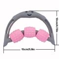 Techmanistan Massage Roller for Neck Thigh Calf and Leg, 3 Wheeler Muscle Roller, Fit Roller Pro Trigger Point Massager Tool. Personal Muscle Handheld Deep Tissue Trigger, Muscle Roller Massager. 