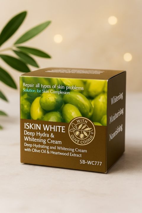Coswin Olive & Milk Natural Moisture Cream – Gentle Whitening and Skin Repair for All Types