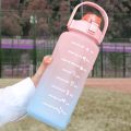 tumbler water bottle Water bottle 2 Liters Water Bottle Motivational Drinking Bottle Sports Water Bottle Time Marker Sticker Portable Reusable Plastic Cups. 