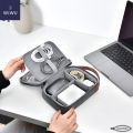 WIWU Minimalist Tech Pouch Travel Electronic Organizer Bag, Waterproof Electronics Accessories Pouch Bag for Apple Pencil, Hard Drives, Power bank, Cable, Charger, Phone, USB, SD Card (Black). 