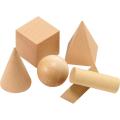 hand2mind Wood Geometric Solid Blocks, 3D Shapes (Set of 4). 