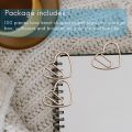 100 Pieces Heart Shaped Paper Clips for Office School Rose Gold. 