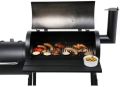 Portable Garden Outdoor Barbecue Charcoal Grill Rack Smoker with Wheels and Heat Indicator. 