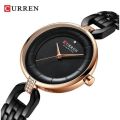 CURREN Stainless Steel Waterproof Japan Quartz Wrist Watch For Girls - 9052. 