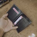Slim Genuine Cow Leather Wallet for Men Vertical Wallets Thin Short ID Card Holder Money Bag. 
