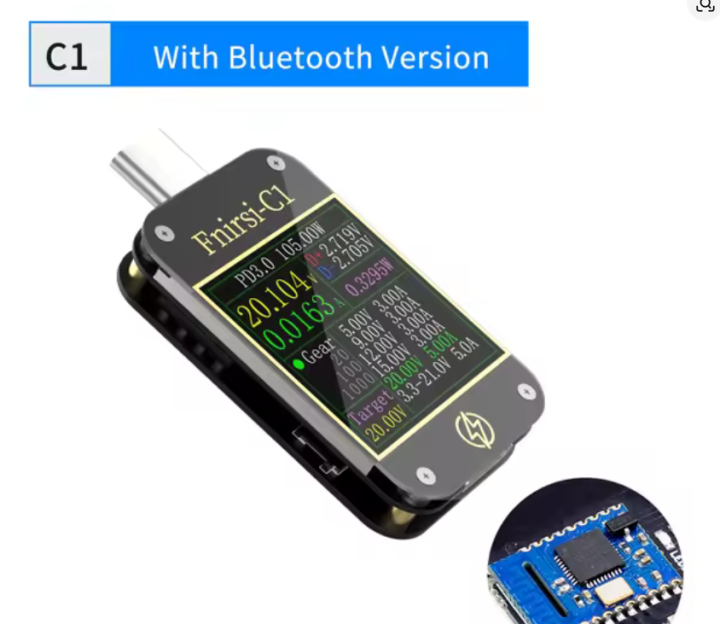 FNIRSI%20C1%20BT%20USB%20Tester%20Voltmeter%20Ammeter%20Type-C%20PD%20Trigger%20Test%20Type-C%20Meter%20Power%20Bank%20Tester%20with%20PC%20Software%20-%20Image%202