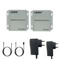 HDMI 60M KVM Extender HDMI USB extender over cat5e/6 1080P 4K USB HDMI KVM extender splitter with HDMI loop for mouse keyboard. 