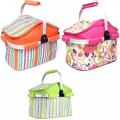 Baby Folding Picnic Basket Large Aluminum Frame Basket Cooler Bag Ultra-size Folding Collapsible Basket. 