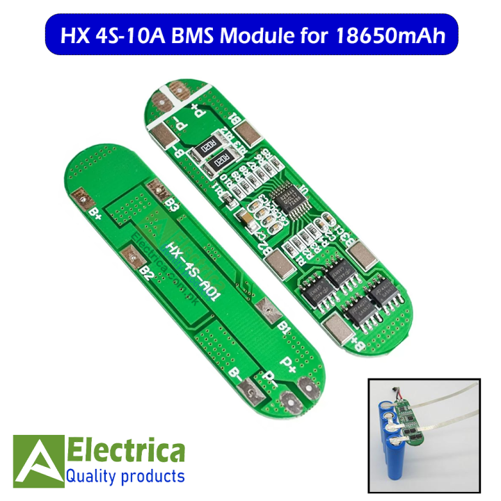 4S 10A BMS Li-ion 18650 14.8V Battery Protection P C B 4s 18650 Polymer Lithium Battery Module 4S-10A Electronic Protected Circuit by Electrica