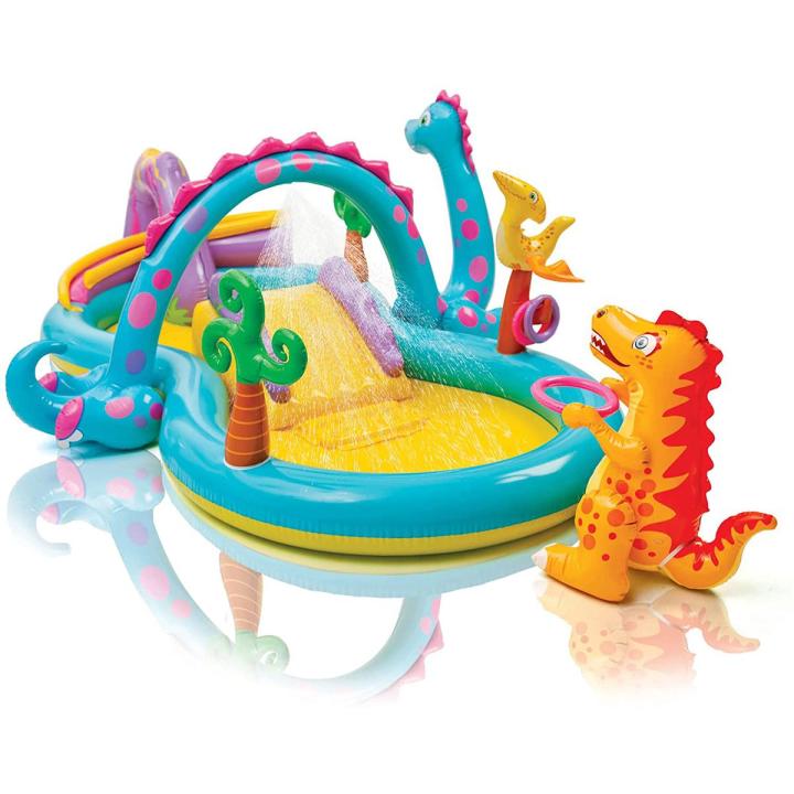 INTEX 57135 - Dinoland Play Center Pool For Kids Inflatable Kids Bath Tub For Children - 119 x 90 x 44 IN