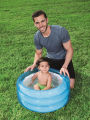 Bestway 51033 - Inflatable Kiddie Play Pool Easy Setup Deflate Baby Swimming Pool Bathtub for Kids 2+ years old - 27.5" x H12'' / Diameter 70cm x H30 cm. 