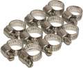 10 Pcs Stainless Steel Mini Jubilee Fuel Hose Clamps Pipe Clips Fastener For Home Tools. 