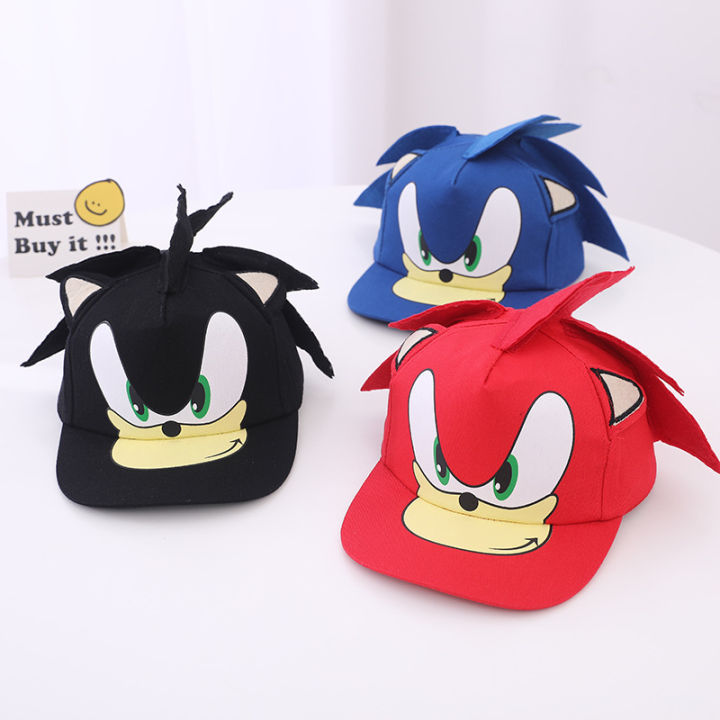 Children's Hat Sonic Baseball Cap Cartoon Flat Brim Hat for Boys and Girls Super Sonic Mouse Hat