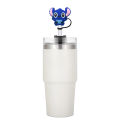 Hot Toys Stitch Straw Cover for Stanley Cup,Straw Topper Compatible with 30 40Oz Tumbler Handle,10mm/0.4in Silicone Straw Cover. 