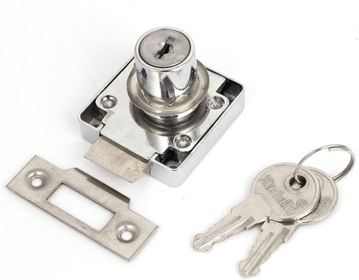 "Premium 16mm Drawer Lock - High-Quality Furniture, Desk, and Cabinet Lock with 2 Keys, Secure and Durable Locking Mechanism for Home and Office Use"