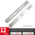 Cabinet damping slide rail thickened stainless steel guide rail drawer buffer silent side - #1. 