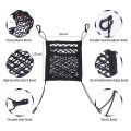 3-Layer Car Mesh Organizer, Stretchable Seat Back Net Bag, Barrier of Backseat Pet Kids, Cargo Tissue Purse Holder, Driver Storage Netting Pouch. 