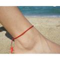 (Pack of 4) Red Ankles Bracelet Thread For Girls & boys, women, light weight, simple, charming, beautiful, casual, party wear. 