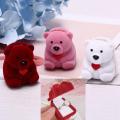 Beautifull Read Teddy Bear Ring Box. 