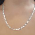 3mm Lasting Color Simple Italian Silver Chain for Girls Decent Necklace for Girls. 