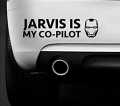 YWS Vinyl Stickers Decals - Jarvis is My Co Pilot Funny Van Marvel Avengers Iron Man Boat - Stickers Laptop Car Truck Window Bumper Decor. 