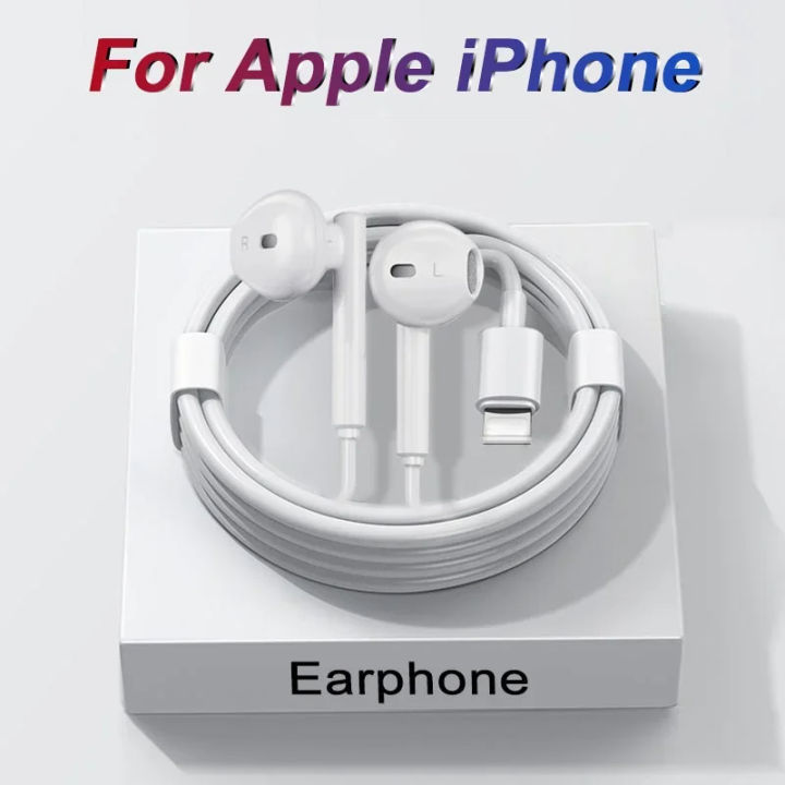Wired Earphones For Apple iPhone 14 Pro Max 13 12 11 3.5mm Headphones X XS XR 7 8 6 Plus