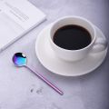 【BestGO】1 Set 8 Pcs Cute Small Coffee Spoons Stainless Steel Rainbow Demitasse Spoons for Tea Spoons Dessert Spoons Cutlery Set. 
