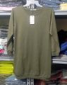 103-Ladies Long Length 3/4 Sleeve Terry Fabric Round Neck Tunic for Winter. 