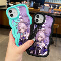 UCUC for Samsung J7 Prime Back Cover Purple Hair Girl Creative Candy Color Wave Silicon Phone Protective Case. 