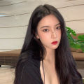 Aliexpress Wig Women's Natural Full-Head Wig Long Hair European and American Fashion Black Long Straight Mid-Length Long Hair Factory Wholesale. 