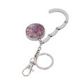 Keychain / Folding handbag hook bag hook door table Zinc alloy hook lily purple. 