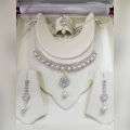 Crystal Silver Jewellery Set For Women Fashion. 