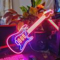 Neon Light Guitar shape sign board beautiful decoration light. 