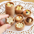 2PCS 1/6 Scale Miniature Chinese Dim Sum Dollhouse Pretend Food for Doll house Kitchen for Barbies Blyth Bjd Doll for Kids. 