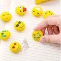 Pack of 4  Cute Emoji Eraser - Smiley Erasers Rubber For Kids. 