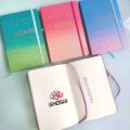 Hard Cover Wallpaper Diary Multicolor Large Size Diary For Girls-Notes & Ideas Gold Foil Details Travel Journal Notepad 180 Pages Notebook-3783. 